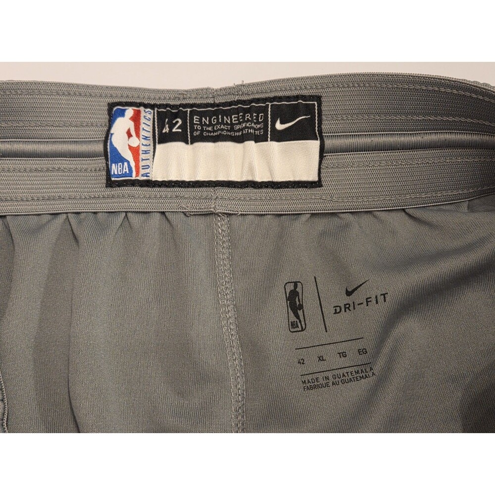 Nike Brooklyn Nets NBA Authentic Dri-FIT Basketball Shorts Gray Size 42 XL - Picture 3 of 8